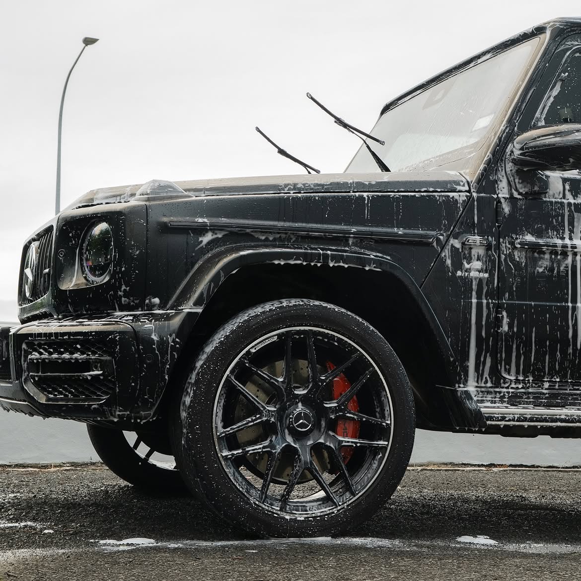 Mercedes G63 AMG — snow foam wash