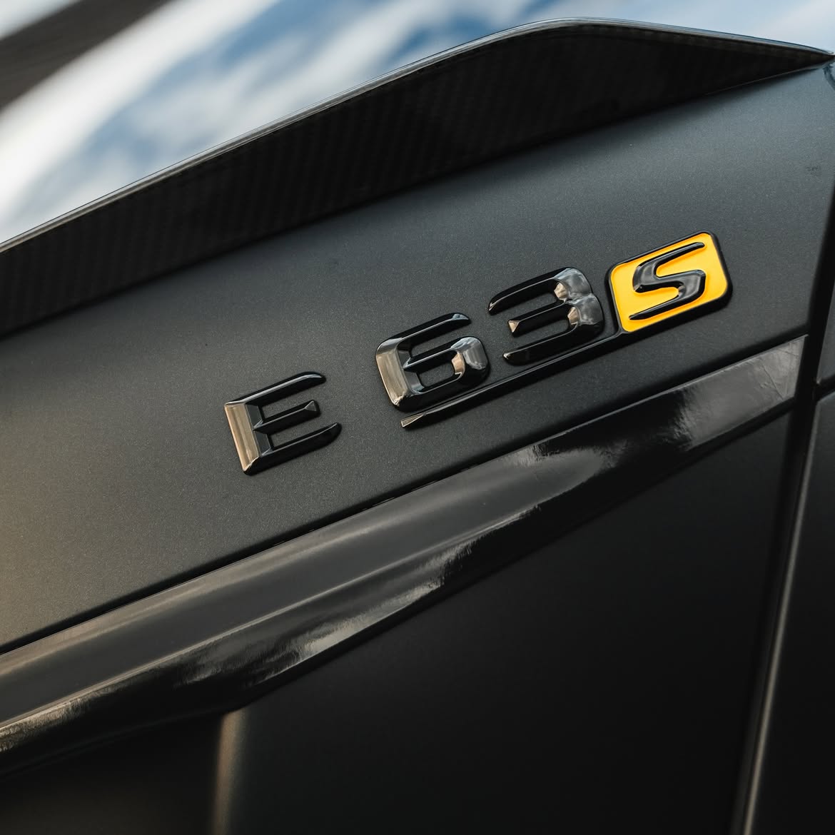 Mercedes E63 S AMG — badge detail